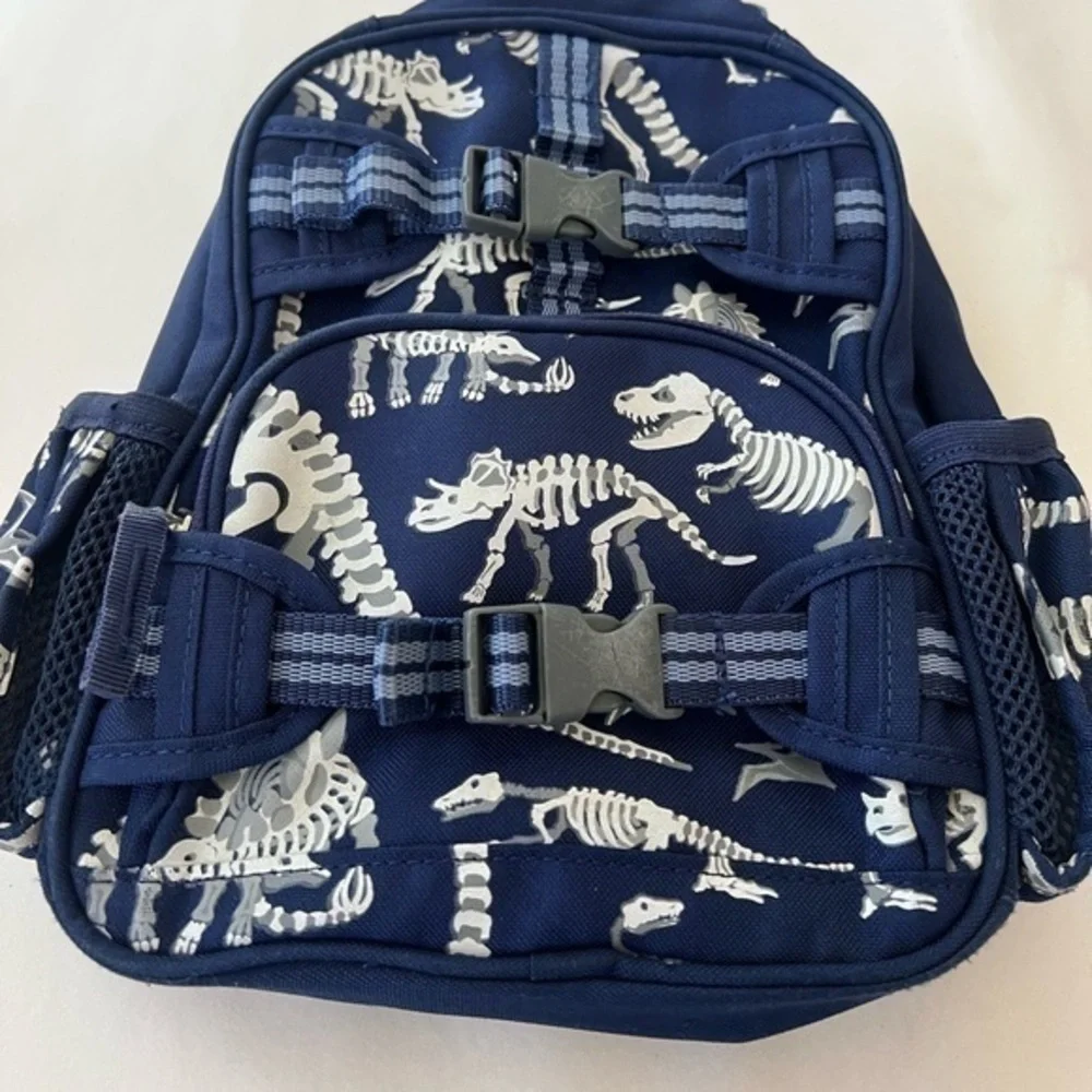 Pottery Barn Kids Mackenzie Navy Blue Dino Bones Glow-in-the-Dark Mini‎ Backpack